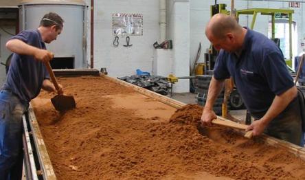 cast table adding sand